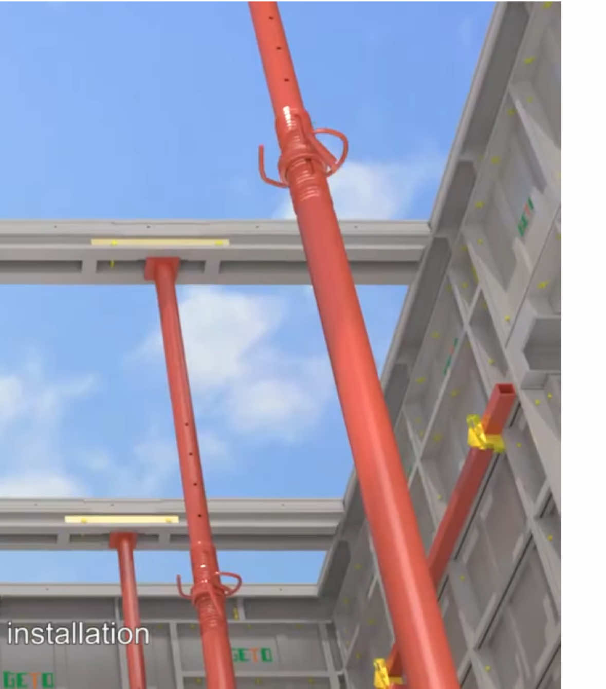 Aluminium Formwork Wall 👷🏻‍♂️🔨🏗️#baustelle #aluminium  #Construction #Formwork #rohbau 