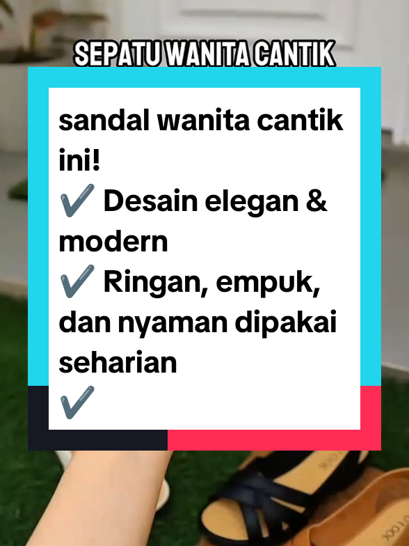 sandal wanita cantik ini! ✔️ Desain elegan & modern ✔️ Ringan, empuk, dan nyaman dipakai seharian ✔️ Cocok untuk kerja, kuliah, jalan santai, maupun hangout bareng teman 💃 Tambah manis di setiap langkahmu, karena gaya itu dimulai dari alas kaki. 📌 Buruan miliki sekarang sebelum kehabisan! #FlatShoesWanita #sepatunyamandipakai #fyp #fyppppppppppppppppppppppp 