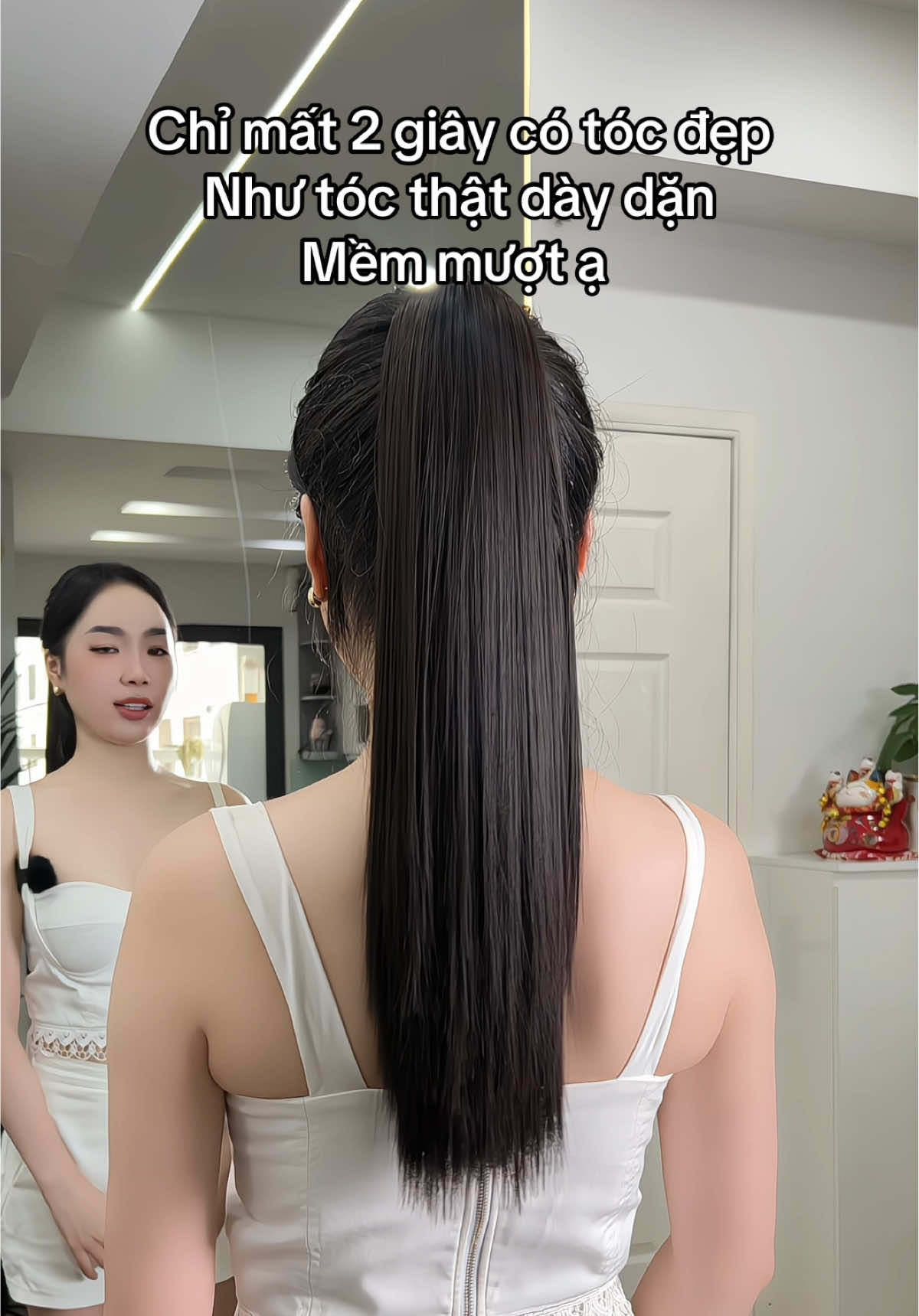 Đuôi tóc giả như tóc thật kẹp tiện lợi độ dài 45cm #tocgiathuxinh #tocgia #duoitocgia #duoitocthang #duoitockepngoam 