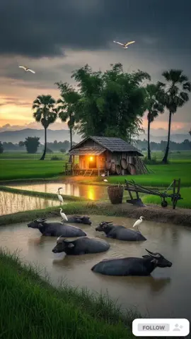 #บ้านสวนกลางนา #อีสานบ้านเฮา #วิวสวยๆอากาศดี #ชีวิตชนบท #ชีวิตเรียบง่าย 