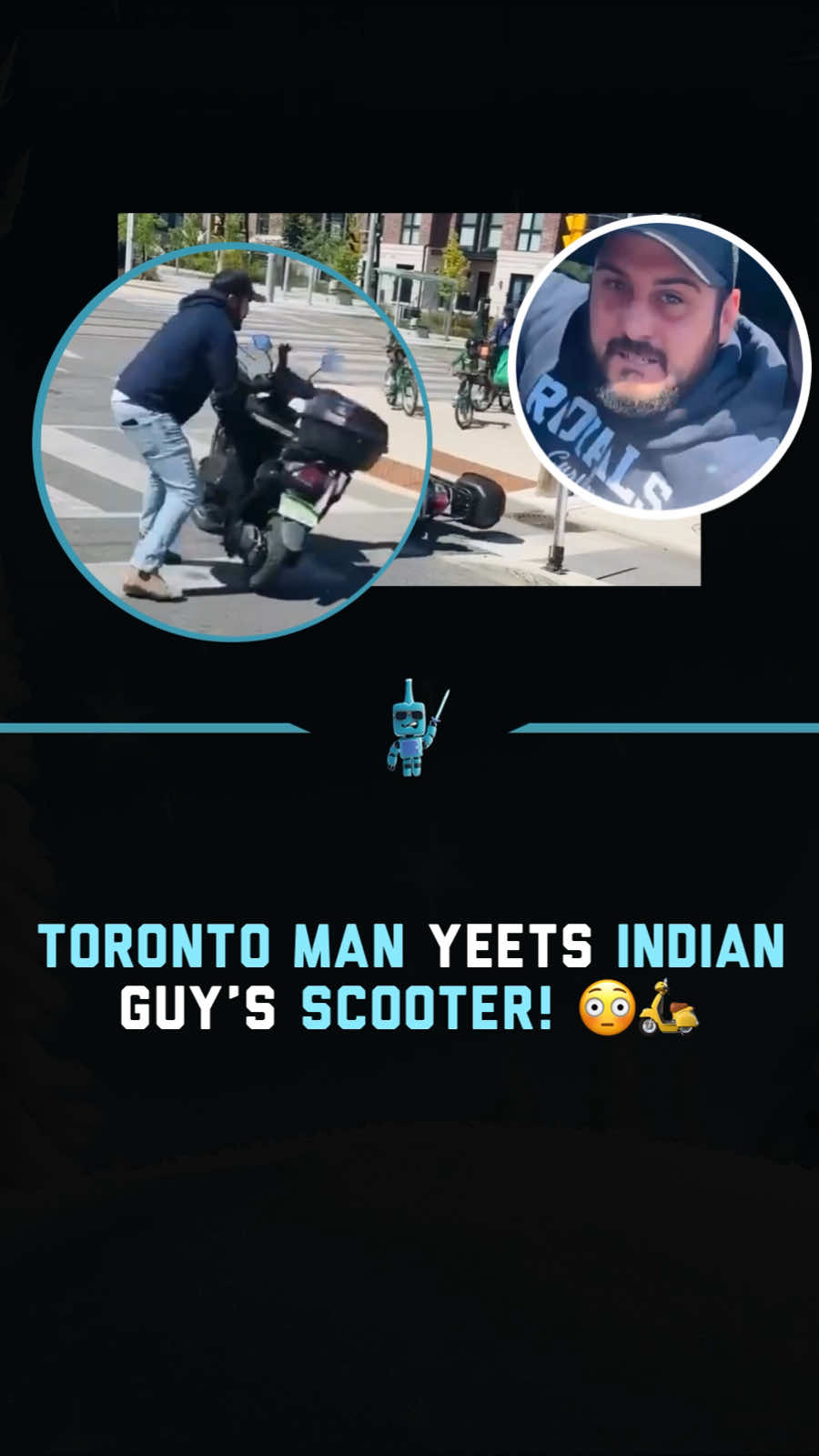 A heated moment in Toronto: a man hops out of his truck and tosses another man’s scooter aside 😤🛴 Was the truck driver fed up or just disrespectful? 👀 #Toronto #GTA #Ontario #Fight #Canada 