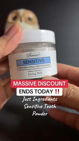 Just Ingredients Sensitive Tooth Powder Disclaimer : Prices vary based on promotions, discounts, and offers.  #TikTokShopCreatorPicks #tiktokshoplabordaysale #dealsforyoudays #teeth #tiktokshopbacktoschool 