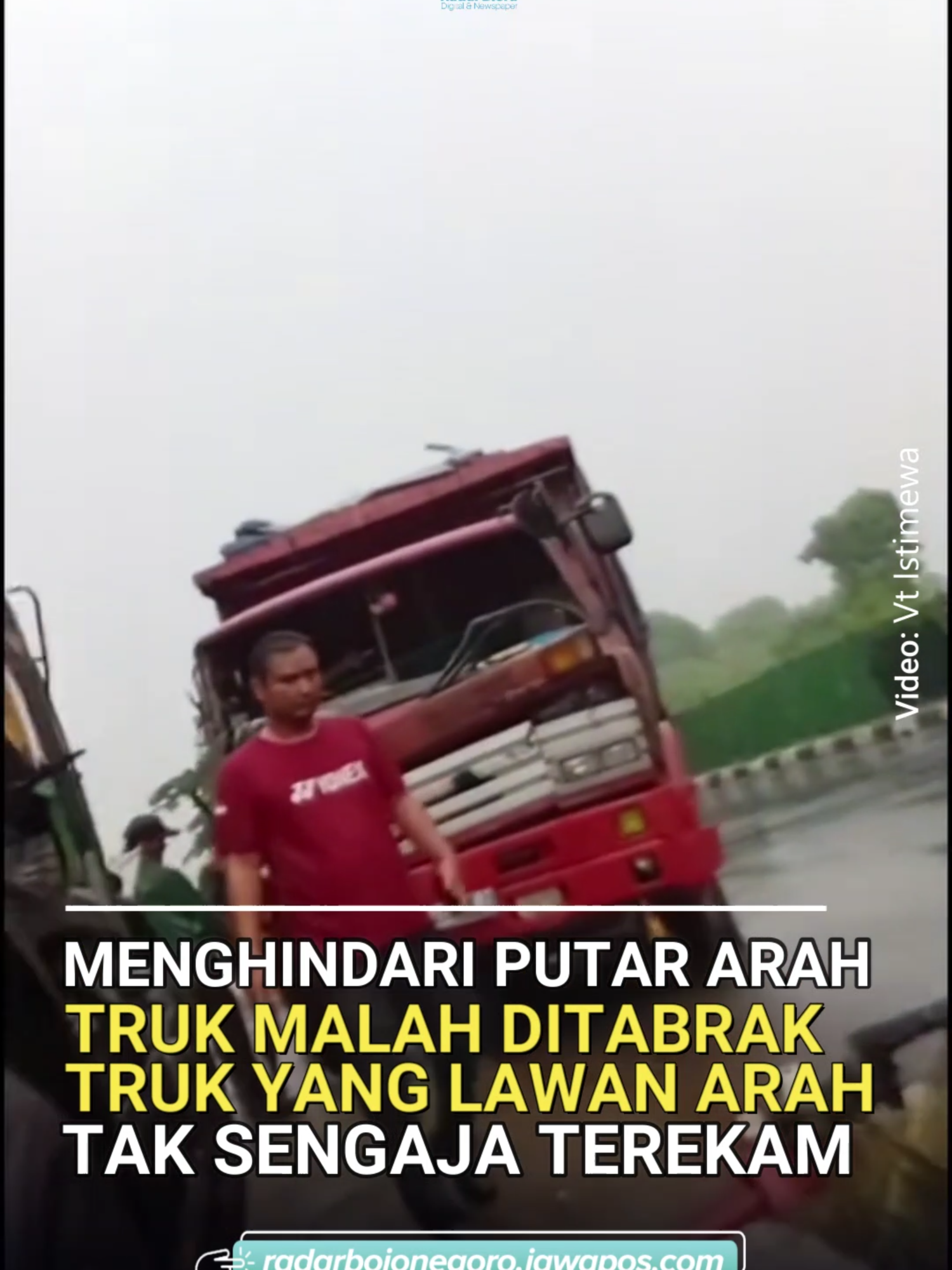 Tetap hati hati saat dijalan ya gys. [ kumis_bracun0 ] #radarblora #radarbojonegoro #truck #laka #viral #kejadian #peristiwa