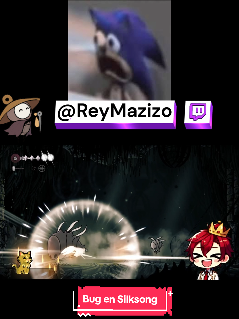 [BUG] El primer bug que me sale en hollow Kinight Silksong, justo cuando estaba apunto de matar a Moscabestia ¡ZAZ! un enemigo indestructible (eso no quita que le gane a la moscabestia despues de 24 intentos despues de ese xd xd)  Siganme en Twitch porfas, me ayudarían un montón ♥️ #silksong #twitch #hollowknight #boss #bug 