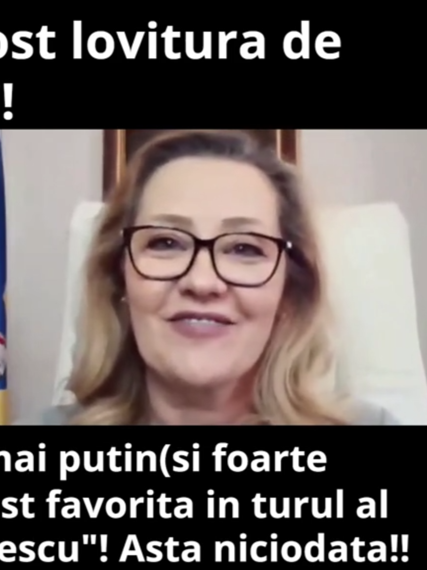 Elena Lasconi, despre anularea alegerilor si sansa ratata de a deveni( in opinia dumneaei) prima femeie Presedinte a Romaniei! Aici pot comenta doar atat: 