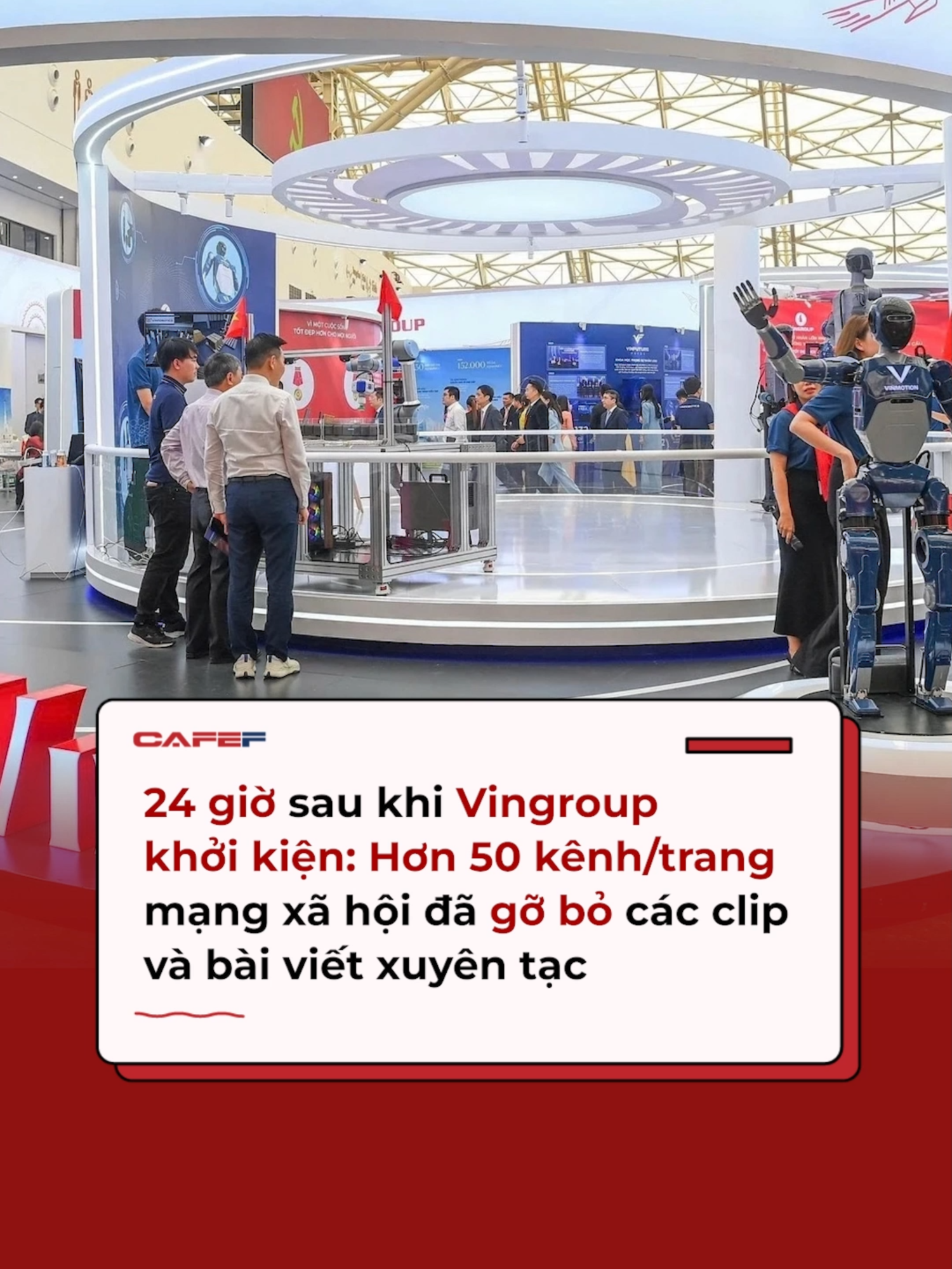 24 giờ sau khi Vingroup khởi kiện: Hơn 50 kênh/trang mạng xã hội đã gỡ bỏ các clip và bài viết xuyên tạc #CafeF #AMM