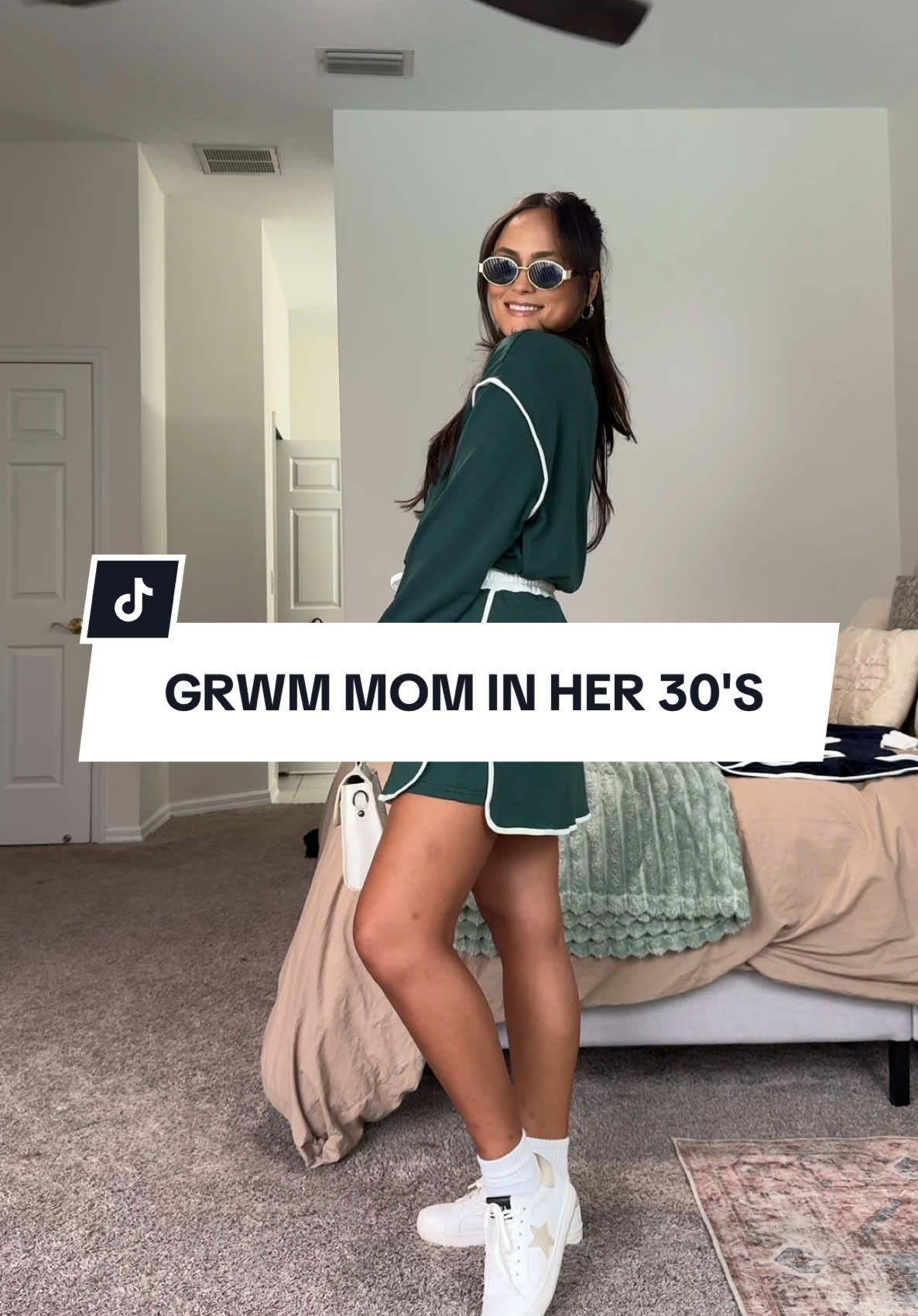 GRWM as a mom in her 30s ✨This 2-piece skort set is giving cozy + put-together all in one. Perfect for school pick-up, errands, and pretending Florida fall has actually arrived Sometimes it's nice to give the leggings a break, who else lives in sets like this? Find it in my SEPTEMBER list  #GRWM #MomStyle #SoccerMomLife #MillennialMom #FallOOTD  