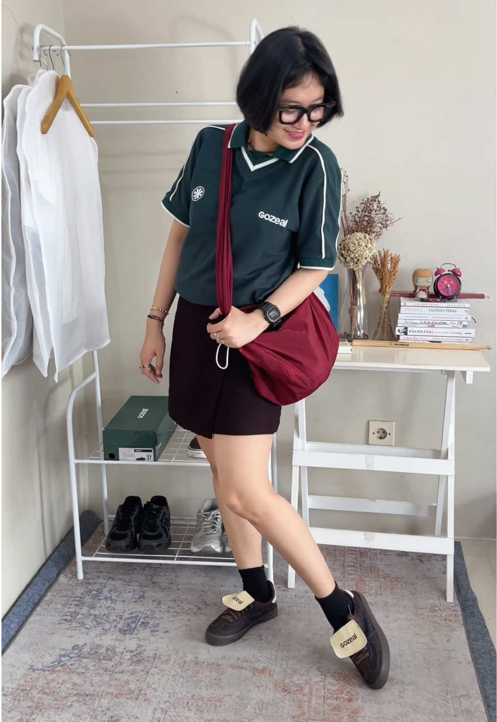 Ootd pake polo shirt + sepatu baruuu dari @Gozeal Official Store 🫵🏻🫶🏻✨