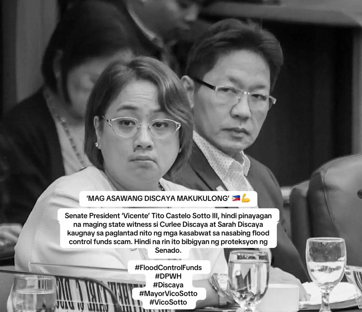 ‘MAG ASAWANG DISCAYA MAKUKULONG’ 🇵🇭💪 Senate President ‘Vicente’ Tito Castelo Sotto III, hindi pinayagan na maging state witness si Curlee Discaya at Sarah Discaya kaugnay sa paglantad nito ng mga kasabwat sa nasabing flood control funds scam. Hindi na rin ito bibigyan ng proteksyon ng Senado. #FloodControlFunds  #DPWH  #Discaya  #MayorVicoSotto  #VicoSotto