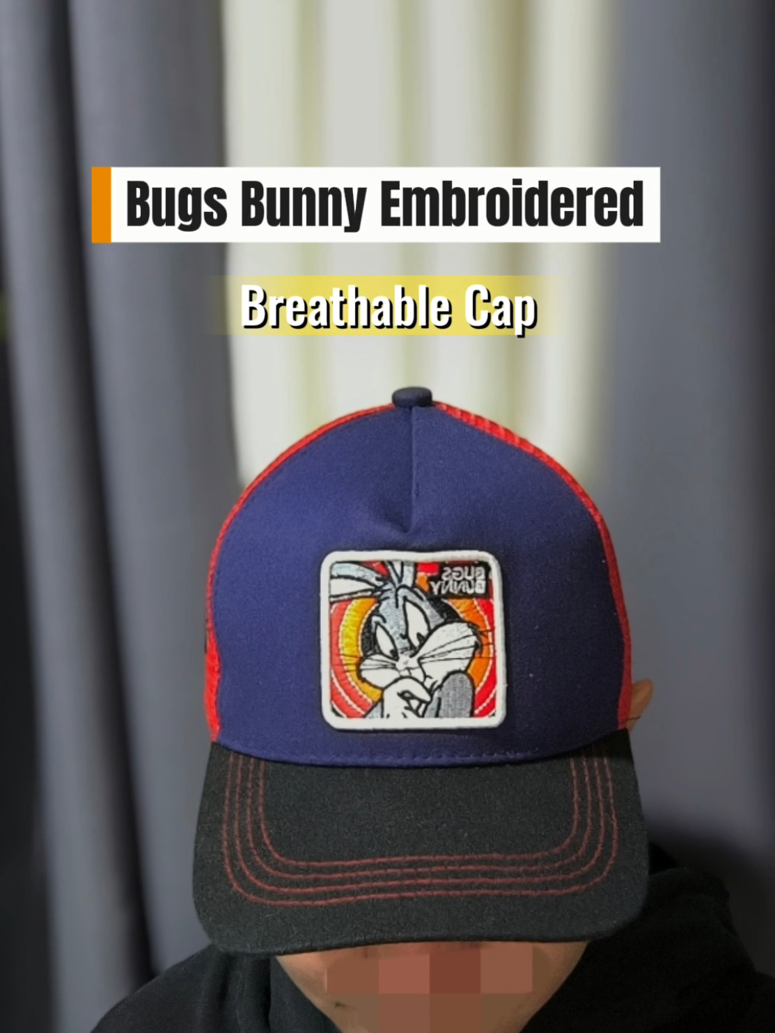Bugs Bunny Embroidered Breathable Cap 🧢  #BugsBunny #cap #embroideredcap #breathablecap #sumbrero 
