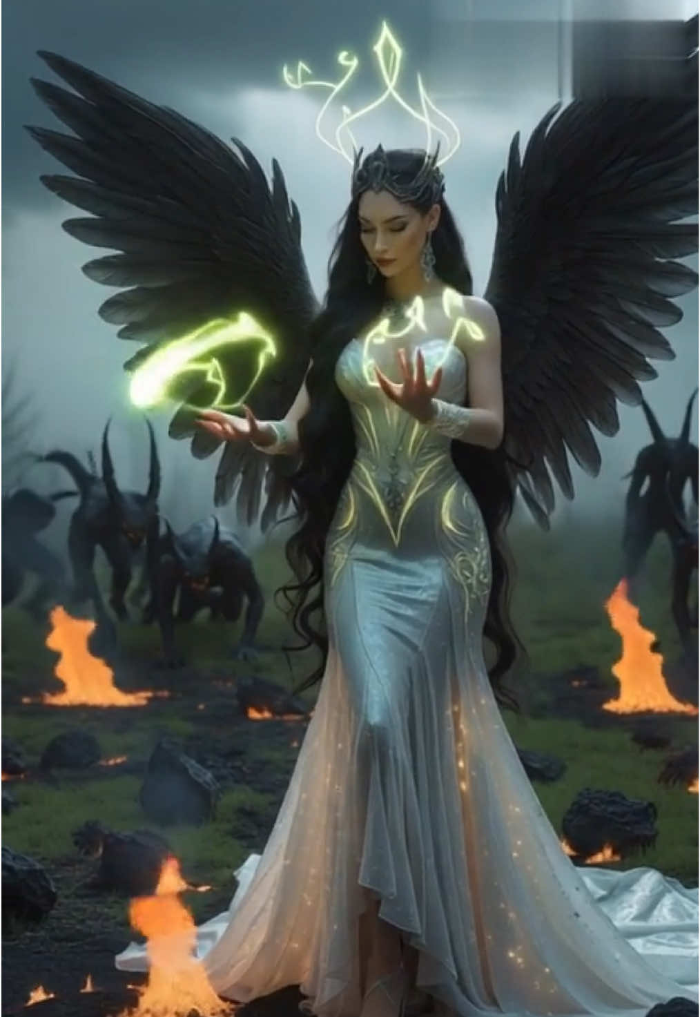 Wings of the dark queen #mythology #FantasyArt #EpicMagic #Magic #lilith 
