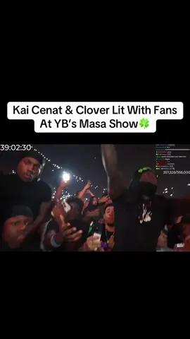 Kai Cenat & Clover Lit With Fans At YB’s Masa Show🍀 #KaiCenat #ClovetBoys #Mafiathon #Masa #NBAYoungBoy 