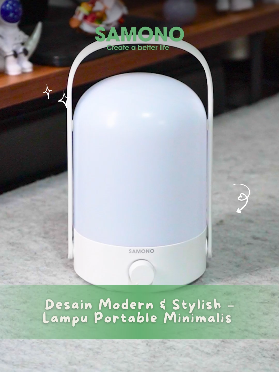 Bawa sentuhan elegan ke setiap sudut ruang 🌟 Lampu portable minimalis, desain stylish yang bikin suasana makin estetik. #LampuMinimalis #DesainModern #PortableLamp #StylishLiving #HomeDecor #LampuEstetik #PencahayaanModern #InteriorGoals #MinimalistDesign #AestheticVibes#samonoindonesia #samonosuperbrands