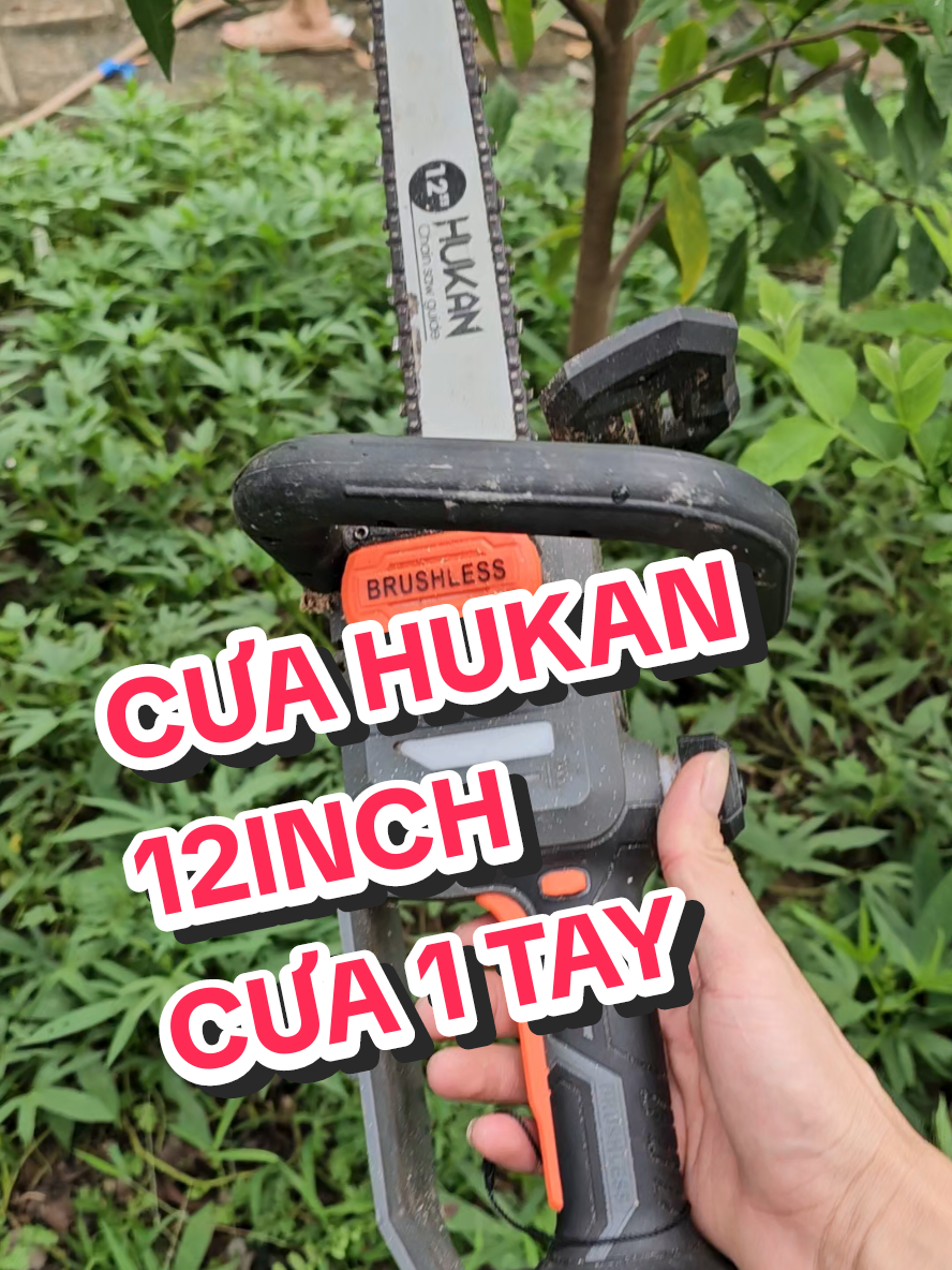Cưa xích Hukan 12inch cưa 1 tay đơn giản  #cuaxich #cuaxichpin #cuaxichhukan #cuaxich12inch 