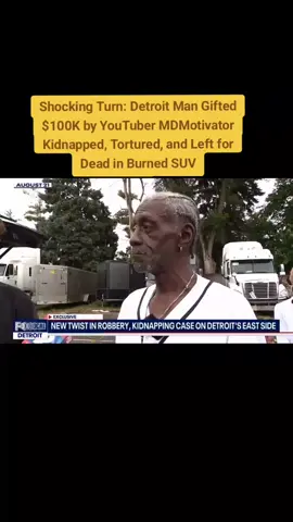 A heartwarming viral story has taken a dark and tragic twist. Curtis Dixon, a 60-year-old Detroit resident, was the recipient of a generous $100,000 gift from popular YouTuber MDMotivator (real name Zachery Dereniowski) in August 2025 for a simple act of kindness. Just days later, on September 1, 2025, Dixon was allegedly kidnapped, beaten, robbed in an extortion attempt, hog-tied, and left inside his burning SUV on Detroit's east side. He was rescued by police but is now in hiding as federal investigators probe the case for possible arson, kidnapping, and extortion. Here's a detailed breakdown of the events, based on reports from local news, federal sources, and social media discussions. The Act of Kindness That Went Viral Background on the Gift: In late August 2025, Dixon was outside American Jewelry and Loan in Detroit, preparing to pawn his wedding ring to pay an overdue utility bill and restore his electricity. Approaching him was Dereniowski, posing undercover as a blind man in need. Despite his own financial struggles, Dixon offered the 