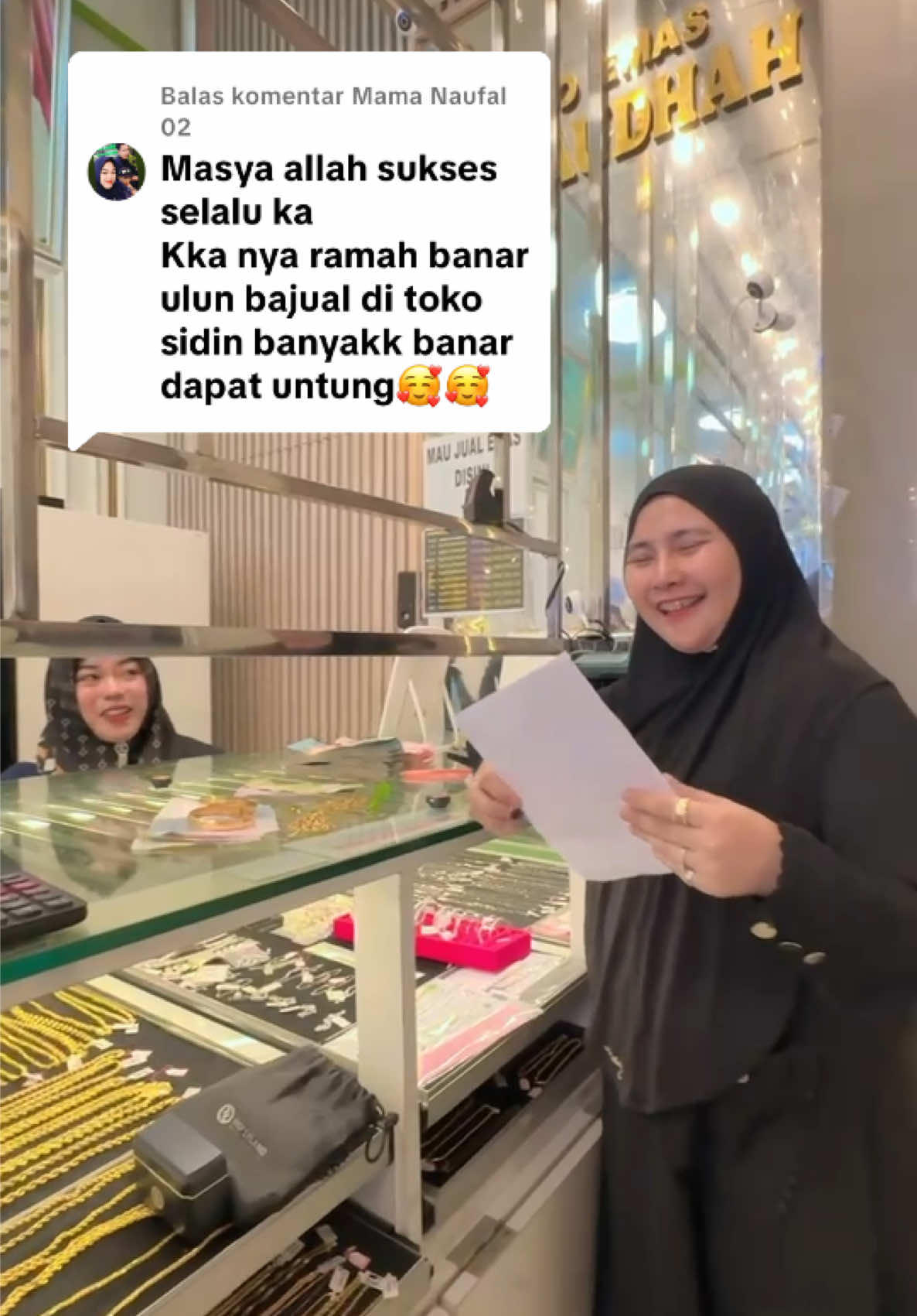 Membalas @Mama Naufal 02 kaka dari Kapuas sudah membuktikan langsung 😍😍🥳🥳🥳🥳 #arraudhahstore #perhiasanemas #reelsvideo #masyaallahtabarakkallah #fyppppppplpppppppppppppppppppp 