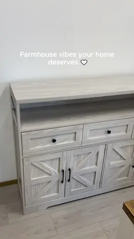 52'' of storage, style, and farmhouse charm. Tap to shop now!🤎☕️🔥🥹#tiktokshopblackfriday #buffet #farmhouse #storagecabinet #sideboard 