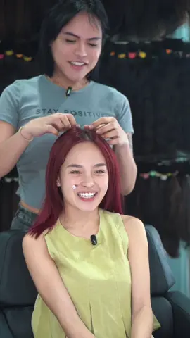 Ac bonifacio is wearing our human hair extension knotting method 200 grams 18inches with layered style and plum hair color perfect for her skin ❤️ Thank you ac for trusting us!  📍 41 ESTUAR BUILDING, TIMOG AVENUE ☎️: 0283749588 📞: 09951461543OPEN HOURS 10am-10pm cut off