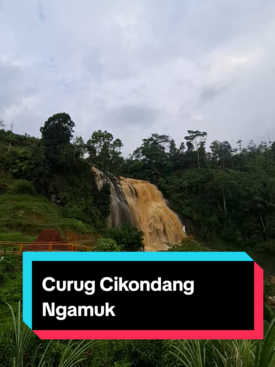 curug ckondang hari ini, air membedakan warna coklat pekat #curugcikondang  #campaka  #cianjurselatan  #tiktokfpypppp 