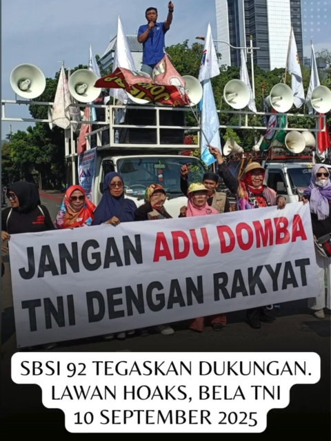 SBSI 92 Tegakkan Dukungan: LAwan Hoaks, Bela TNI.. #tniindonesia🇮🇩 #indonesia🇮🇩 #beritaviral #prabowo #mahasiswa #brimob #fyppppppppppppppppppppppp #ojol #demo #jakarta #pemerintah #demorakyat #polri #tni #ferryirwandi #gustiajudewi #gibran