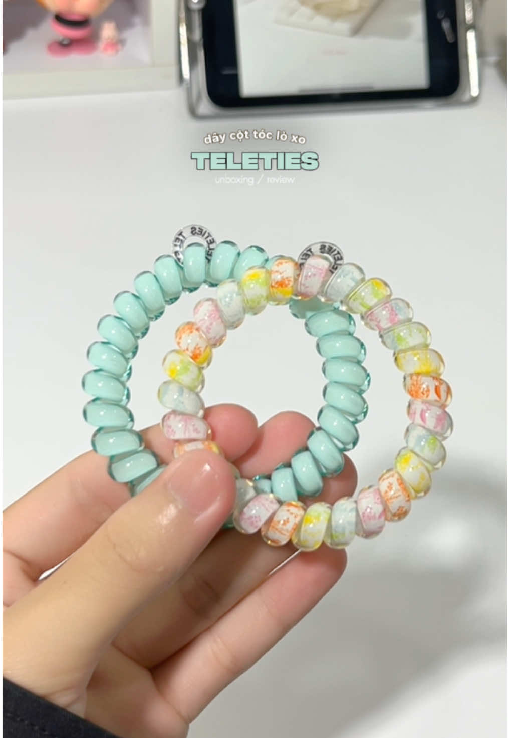 màu sắc xinh xắn , chất liệu bền bỉ đáng xiền lắm lun 👍🏻🗯️✨#daycottocloxo #teleties #goclamdep #unboxing #muataitiktok 