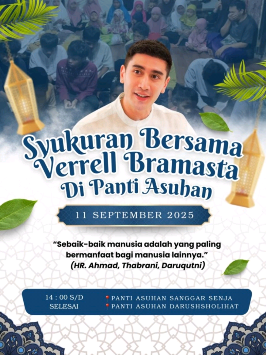 Barakallah fii' Umrik Mas Verrell💙 Salpok Sama Meong nya ikut ngerayain ultah juga🤭🤏 #verrelbramasta  #ulangtahun  #catlovers  #pantiasuhan  #fyptrending 