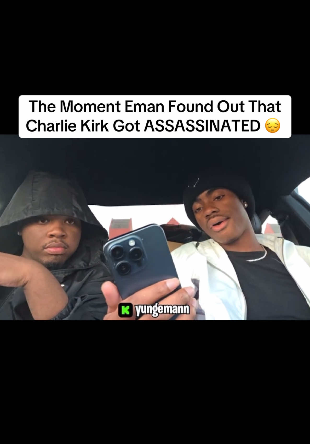 The Moment Eman Found Out That Charlie Kirk Got ASSASSINATED 😔 #charliekirkspeech #turningpoint #emann #eman #fyp 