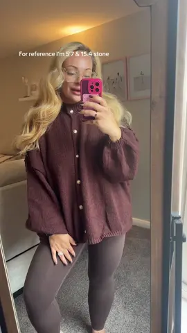 The perfect autumn outfit 🐻  This deep chocolate brown is stunning. I feel so confident in this!  SIZE XL in both. I’m 5’7, 15.4 stone and size 16 🤍