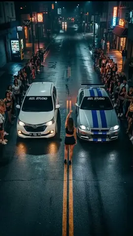 Skyline GTR Vs Xenia 😜 #aivideo #trendai #aiviral #fastandfuriousedit #fastfurious 