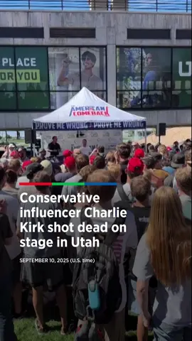 Conservative influencer Charlie Kirk shot dead on stage in Utah. #abscbnnews #fyp #news #newsph