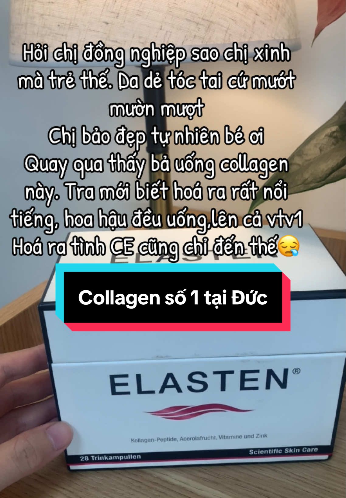 Hoá ra là vậy. Tui cũng uống cho bả biết tay#collagen #collagendrink #collagenviral #elasten #xuhuong 