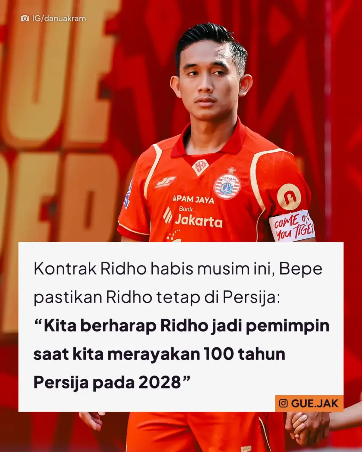 Bambang Pamungkas, Direktur Olahraga Persija, menjawab terkait kontrak Rizky Ridho yang akan usai pada akhir musim ini. Ia mengindikasikan Ridho akan tetap di Persija, setidaknya hingga 100 tahun Persija pada 2028 nanti. 