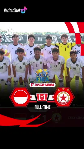 SeputarGaruda 🦅 Timnas Indonesia 💥 Timnas Indonesia U-17 ditahan imbang lawanya CSKA SOFIA U-17 dengan skor 1-1. Ini merupakan pertandingan uji coba kedua yang dilakukan oleh Timnas Indonesia. Uji coba ketiga Timnas Indonesia U-17 akan menghadapi Macedonia Utara pada tanggal 13 September 2025 Live Indosiar.  ** ⚡ 💥 #timnasu17 #CSKASOFIA#TimnasIndonesia #beritatiktok #foryoupage 