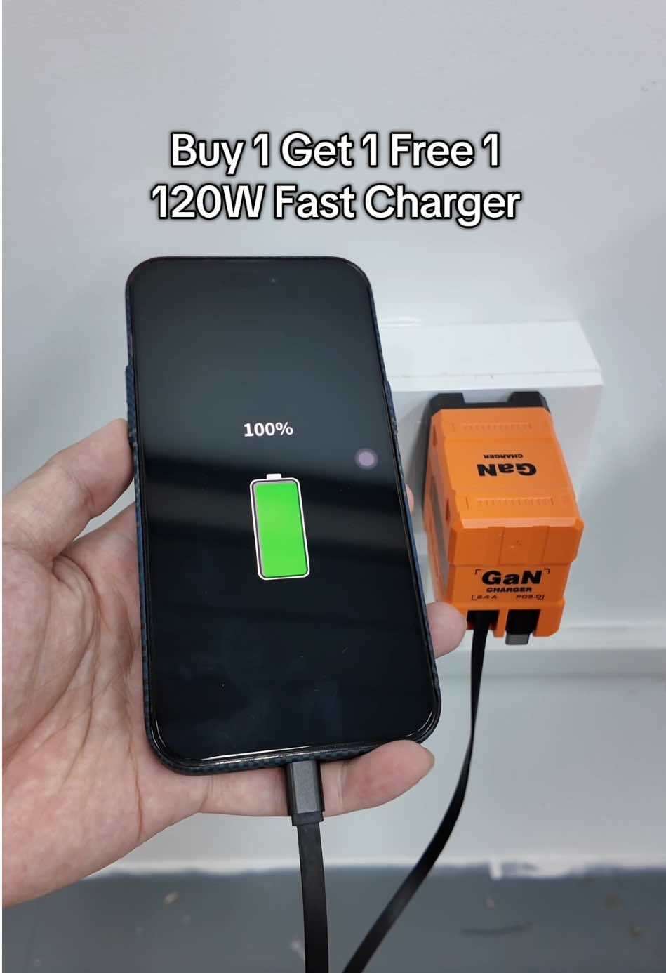 You get 2 120W chargers with built-in 31inch charging cables! #fastcharging #usbc #usba #4in1cable #fastchargingo       