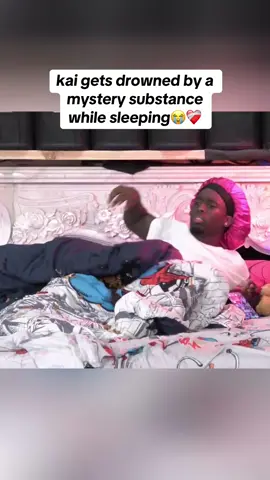 kai gets drowned by a mystery substance while sleeping😭❤️‍🩹#mafiathon3 #kaicenat #fyp #viral 