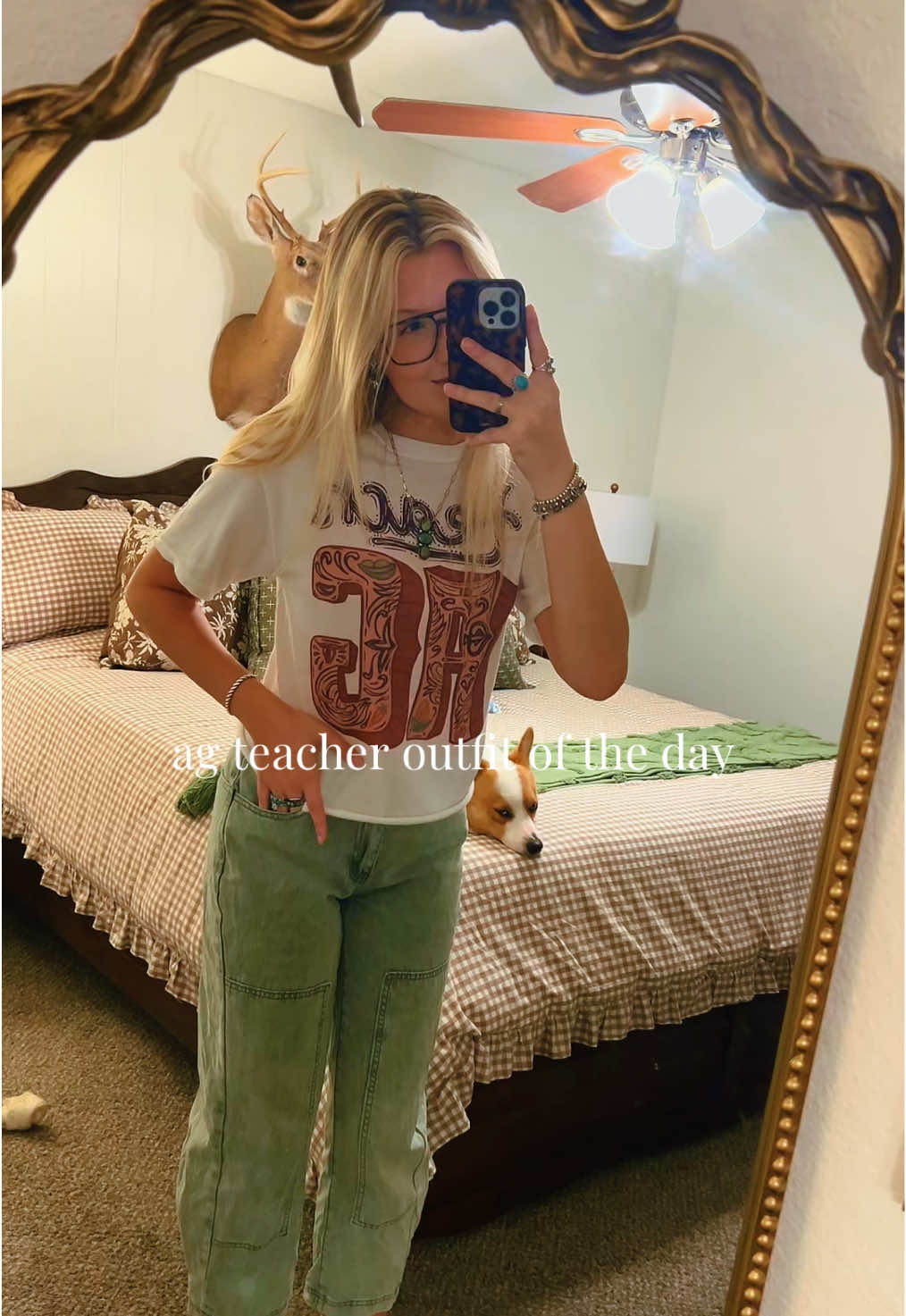 been loving green lately ✨ #agteacher #teacheroutfit #ffaadvisor #teachag #teacherootd 