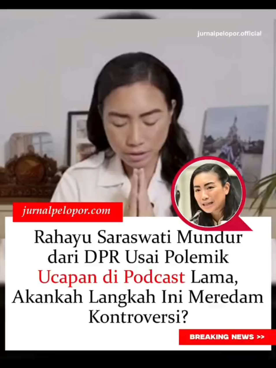 Wakil Ketua Komisi VII DPR RI dari Fraksi Partai Gerindra, Rahayu Saraswati Djojohadikusumo, resmi menyatakan mundur dari jabatannya sebagai anggota DPR RI. Pengumuman itu ia sampaikan langsung melalui akun Instagram pribadinya pada Rabu (10/9/2025). Dalam pernyataannya, Saras sapaan akrabnya menyebut keputusan ini diambil setelah pernyataannya dalam sebuah podcast lama kembali viral dan menuai kontroversi. Dalam potongan video berdurasi sekitar dua menit, Saras meminta anak muda untuk berani membuat usaha sendiri dan tidak sepenuhnya bergantung pada pemerintah. Namun, ucapannya dianggap publik meremehkan perjuangan generasi muda di tengah sulitnya mencari pekerjaan. “Dengan ini, saya menyatakan pengunduran diri saya sebagai anggota DPR RI kepada Fraksi Partai Gerindra. Saya berharap masih dapat diberikan kesempatan untuk menyelesaikan satu tugas terakhir, yaitu pembahasan dan pengesahan... Baca selengkapnya di https://www.jurnalpelopor.com/rahayu-saraswati-lepas-jabatan-dpr-usai-tuai-polemik/ Untuk informasi dan berita lainnya, kunjungi jurnalpelopor.com #RahayuSaraswati #Gerindra #DPRRI #PolitikIndonesia #Kontroversi 