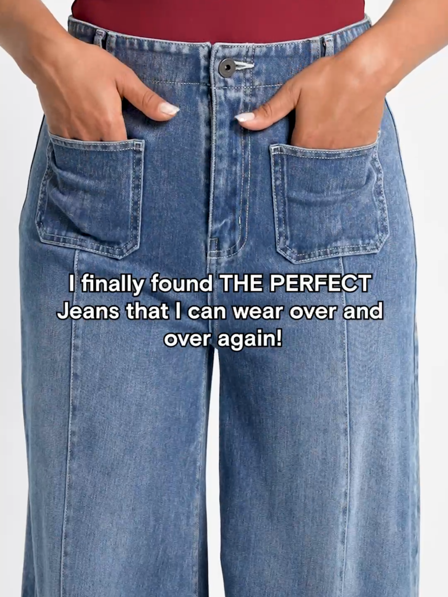 🤗Washed jeans with pockets, flexy fun! #tiktokmademebuyit #tiktokshopcreatorpicks #outfitofthheday #backtoschoolshopping #OOTD #fyp