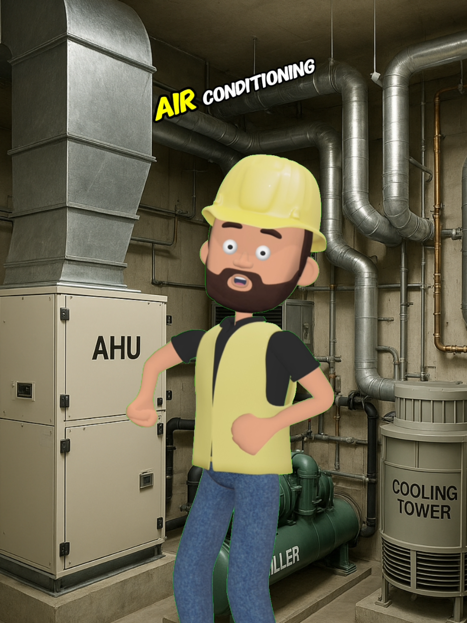 HVAC itu bukan sekedar AC. Dia yang bikin udara bersih, suhu stabil, kelembapan pas. Kalau rusak? Selamat datang neraka pabrik 🔥😅” #HVAC #Teknisi #IndustrialLife