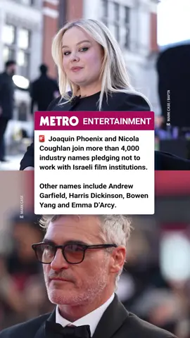 As of Monday, 1,300 names from across film and TV signed the pledge, now (thursday the 11th of September) there is more than 4,000 signatures. Noteable names from the world of film and TV, including Oscar, BAFTA, Emmy and Palme d’Or winners, have pledged not to work with Israeli film institutions and companies implicated in genocide and apartheid against the Palestinian people. The list of those who have signed the Film Workers for Palestine pledge is extensive. More notable additions include Joaquin Phoenix, Nicola Coughlan, Andrew Garfield, Harris Dickinson, Bowen Yang, Rooney Mara, Guy Pearce, Jonathan Glazer, Ebon Moss-Bachrach, Fisher Stevens, Abbi Jacobson, Eric Andre, Elliot Page, Payal Kapadia, and Emma D’Arcy. Joanquin and Rooney also recently became executive producers of the Venice-prizewinning Gaza film The Voice of Hind Rajab. #nicolacoughlan #joaquinphoenix #bowenyang #andrewgarfield #harrisdickinson #emmadarcy