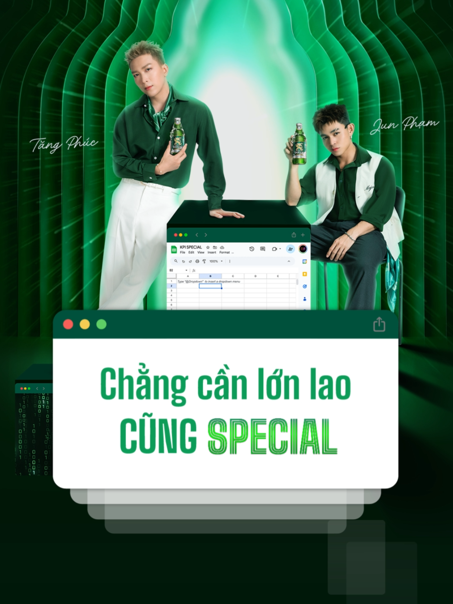 [1001 ĐIỀU SPECIAL TUẦN 1 - CÔNG VIỆC] MỖI KHOẢNH KHẮC CÔNG VIỆC SPECIAL ĐỀU XỨNG ĐÁNG HÁT MỪNG Cùng Bia Saigon Special lắng nghe bài hát và nâng bia uống mừng những vô vàn điều Special trong công việc thôi nào! #BiaSaigonSpecial #ChẳngCầnLớnLaoCũngSpecial [ABV 4.9%] —————— *Đã uống rượu bia - Không lái xe *Người dưới 18 tuổi không được uống rượu bia *Uống rượu, bia có trách nhiệm