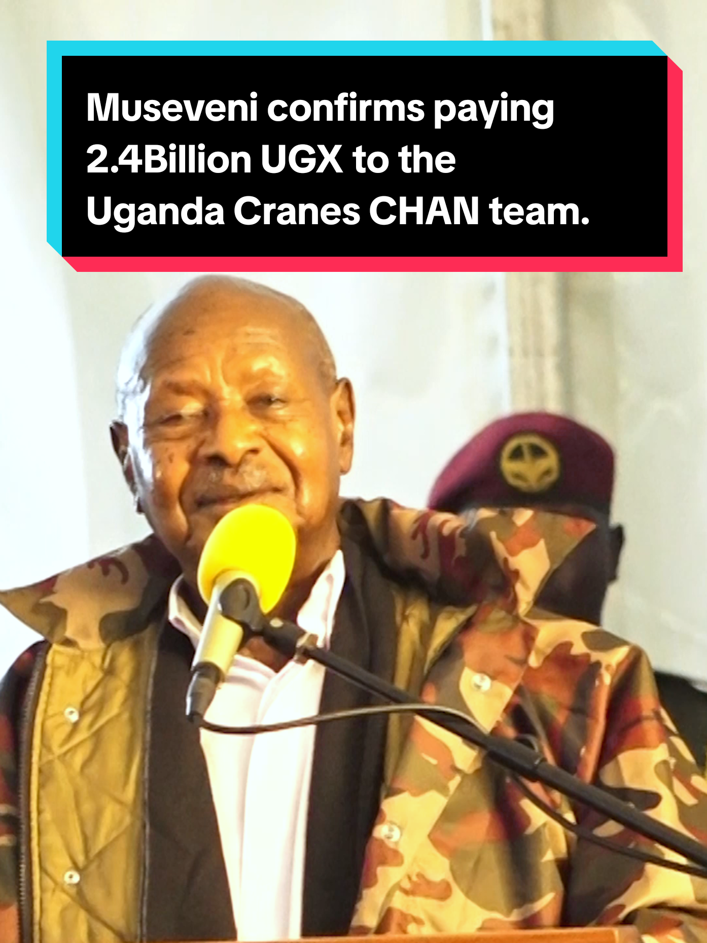 H.E. Yoweri Kaguta Museveni the president of Uganda confirms that yesterday the CHAN players received UGX 2.4 billion as he promised them 1.2B for each win while hosting them at the state house, Entebbe for dinner.  #ugandacranes #uganda #museveni #chan2024 