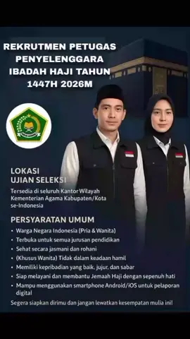 #fypシ゚viral🖤tiktok #lowongankerja #petugashajiindonesia2026 #umroh #mekkahmadinah 