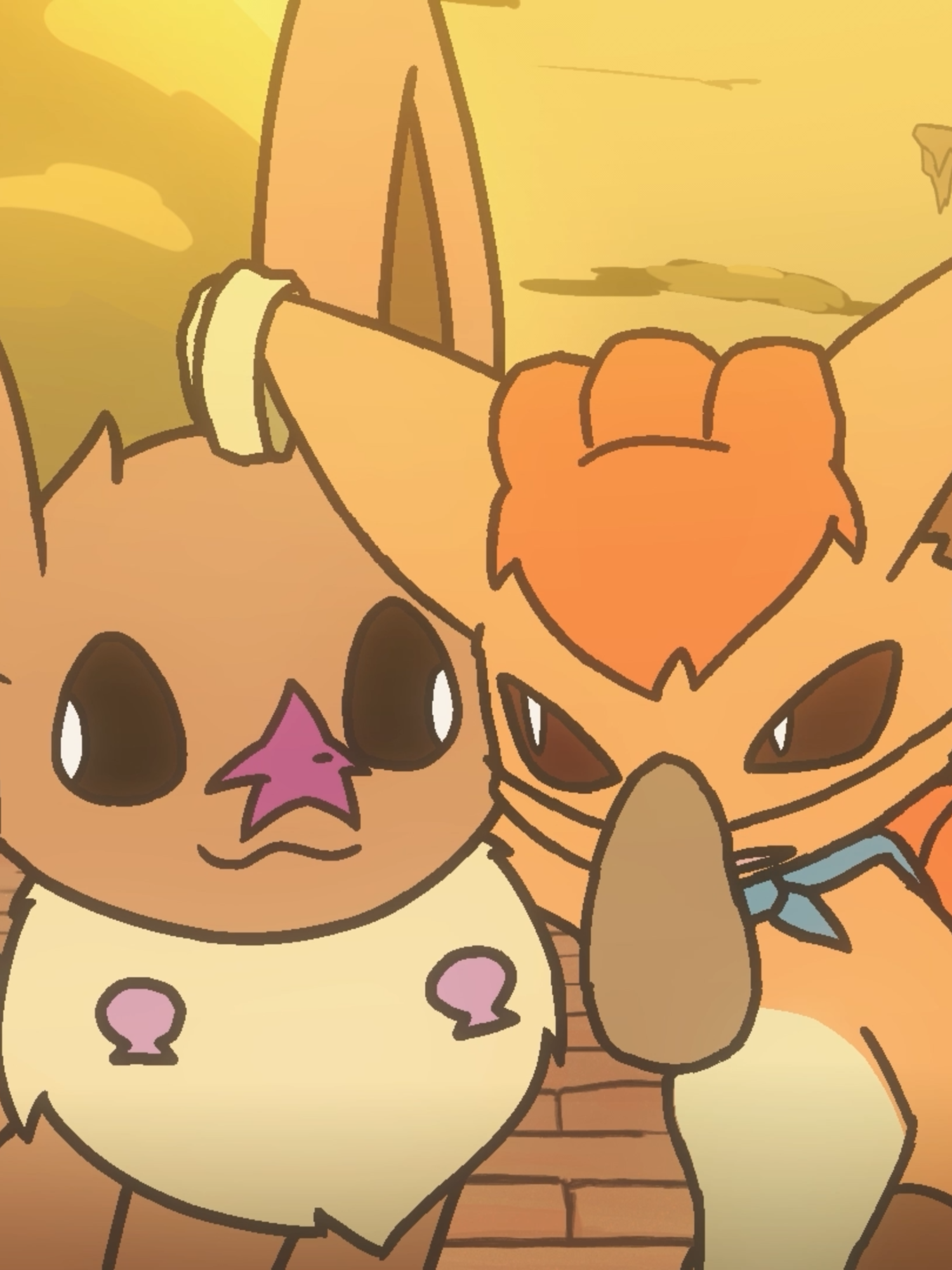 Eevee And Vulpix,Unite #pokemon #animation #eevee #pokemonmysterydungeon