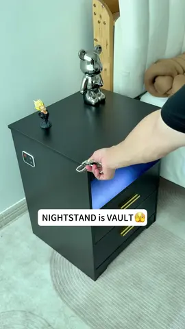 Moving in for school and hiding all my stuff with secret storage#miuinnovation #miuvanity #gunsafer #bedroom #nightstand #serectstorage #secretspace #TikTokShopBacktoSchool