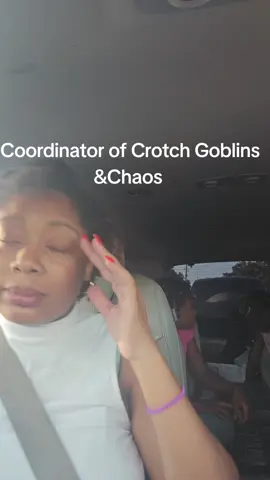 what it sounds like when you're stuck in traffic the baby crying,one kid is stimming and the other 2 are trying to talk to you while talking over each other...if you see me driving on the sidewalk mind your business 