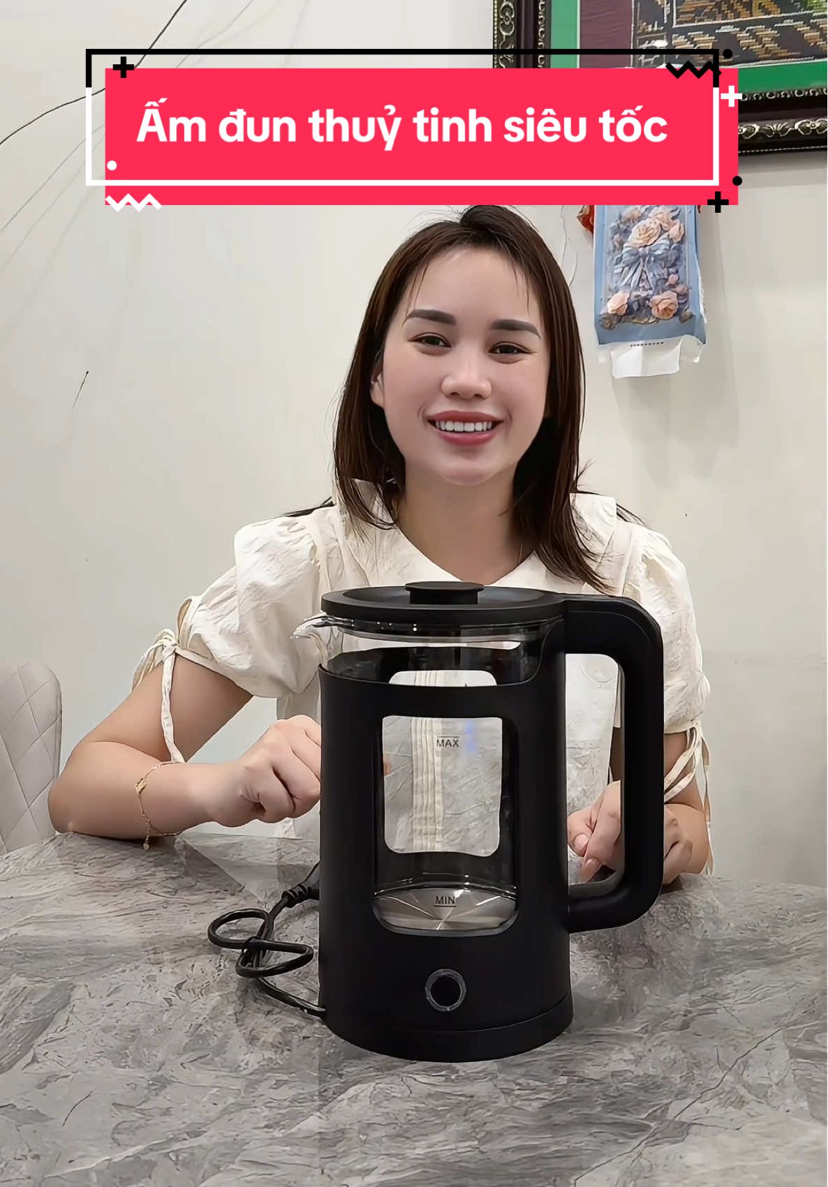 Ấm siêu tốc thuỷ tinh cao cấp tiện dụng #hangmen96 #amdunsieutoc #amsieutocthuytinh 