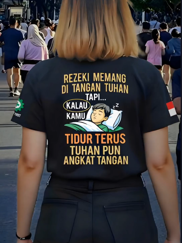 rezeki memang ditangan Tuhan #kaos #kaoskatakata #kaosviral #beliditiktokshop #fyp 