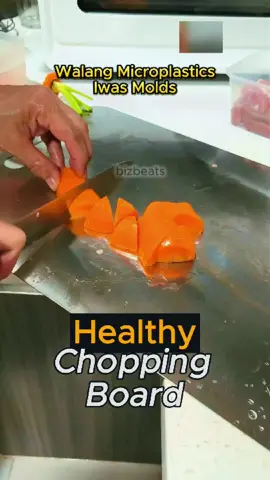 Mas Healthy at safe ang iseserve nating pagkain sa pamilya kapag gamit itong Stainless Steel Cutting Board. Matibay at slim na chopping Board, walang molds at microplastic #choppingboard #cuttingboard #kitchenware #molds #microplastic 
