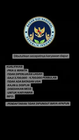 info loker terbaru 2025 di butuhkan pekerja SPPG #makanbergizigratis #sppgkotabaruts #tasikmalaya #promomakangajian